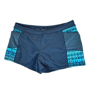Free Country‎ Blue Active Boy Short Swim Bottoms, Surfer Womens XL